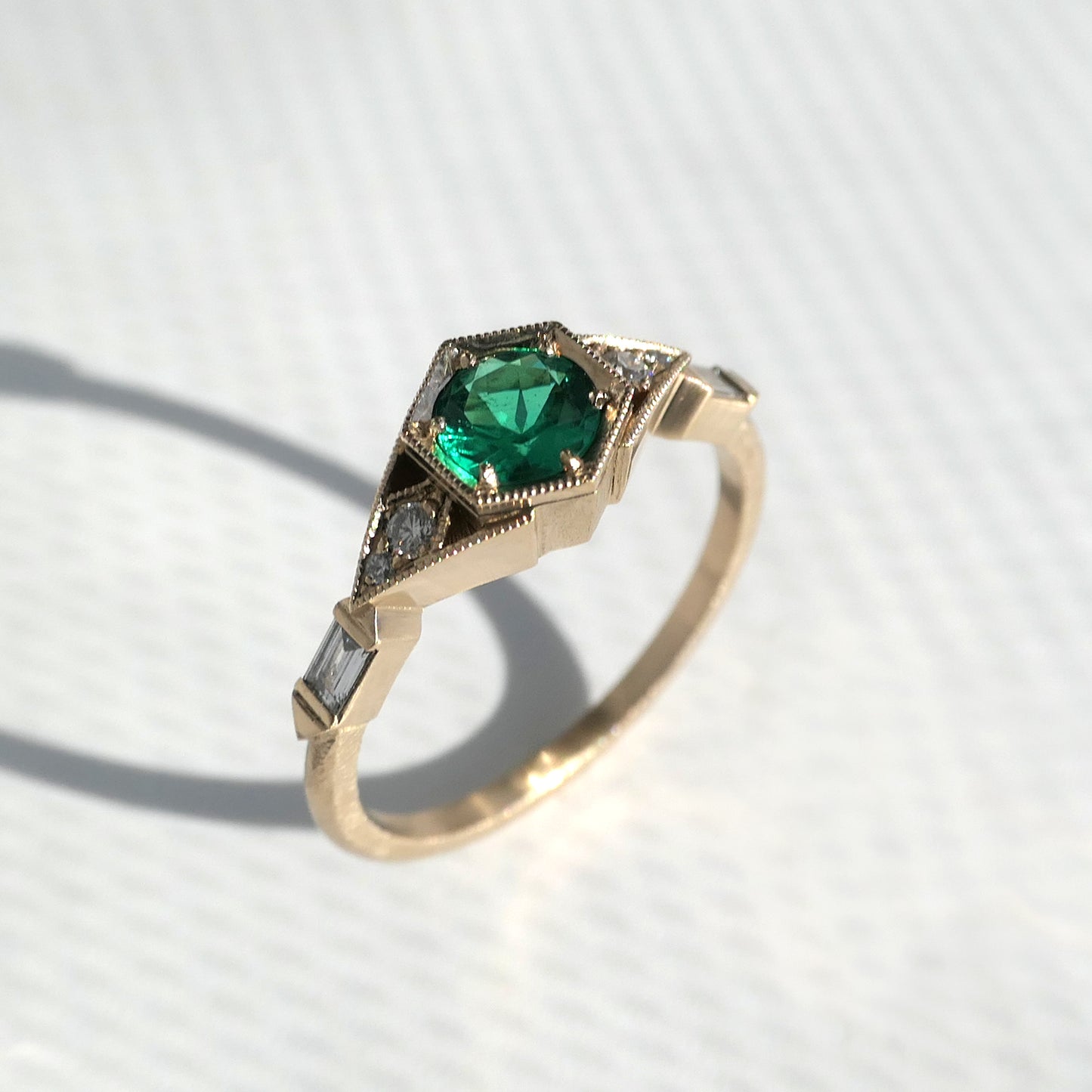 Abris Ring with .36ct Emerald