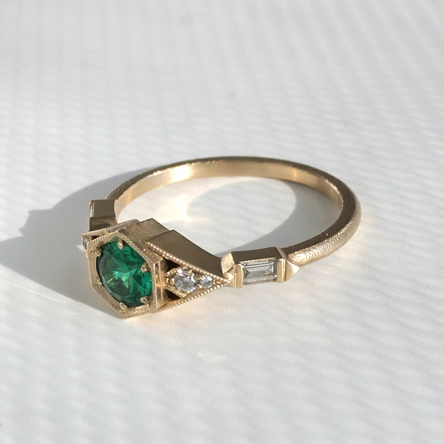 Abris Ring with .36ct Emerald