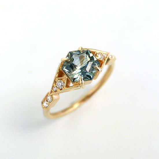Casia Ring With Aqua Sapphire