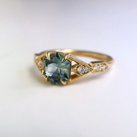 Casia Ring With Aqua Sapphire