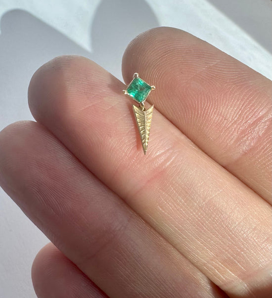 Emerald Beam Earring