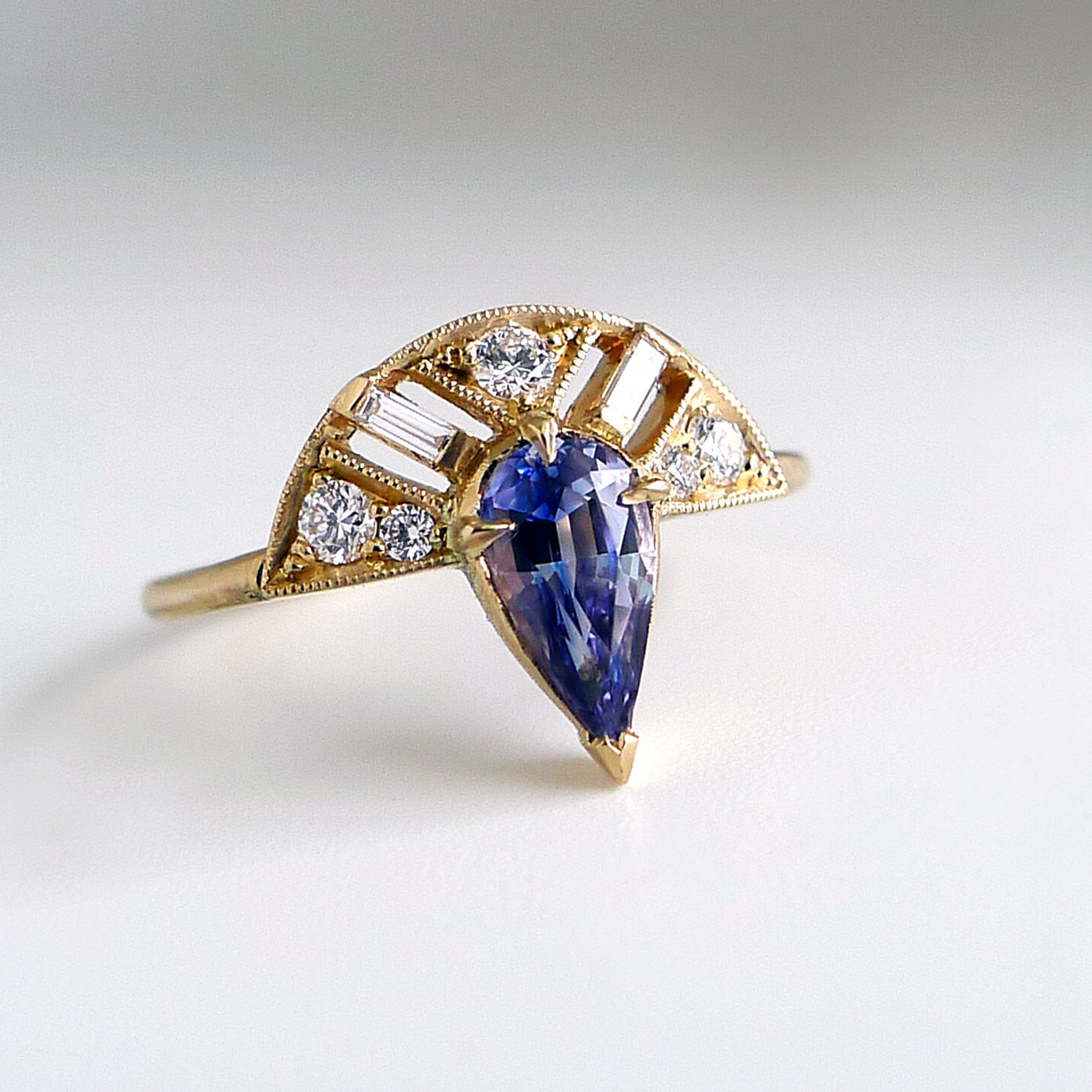 Leanne Ring With Purple Sapphire