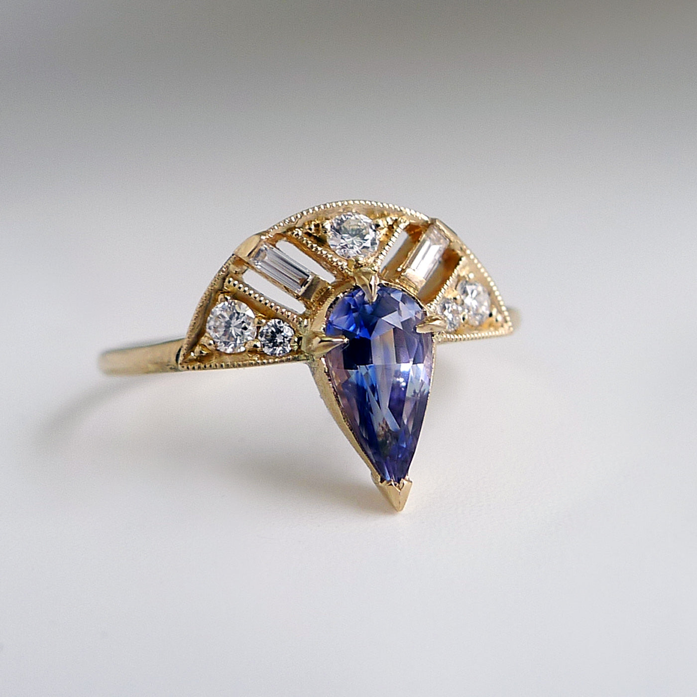 Leanne Ring With Purple Sapphire