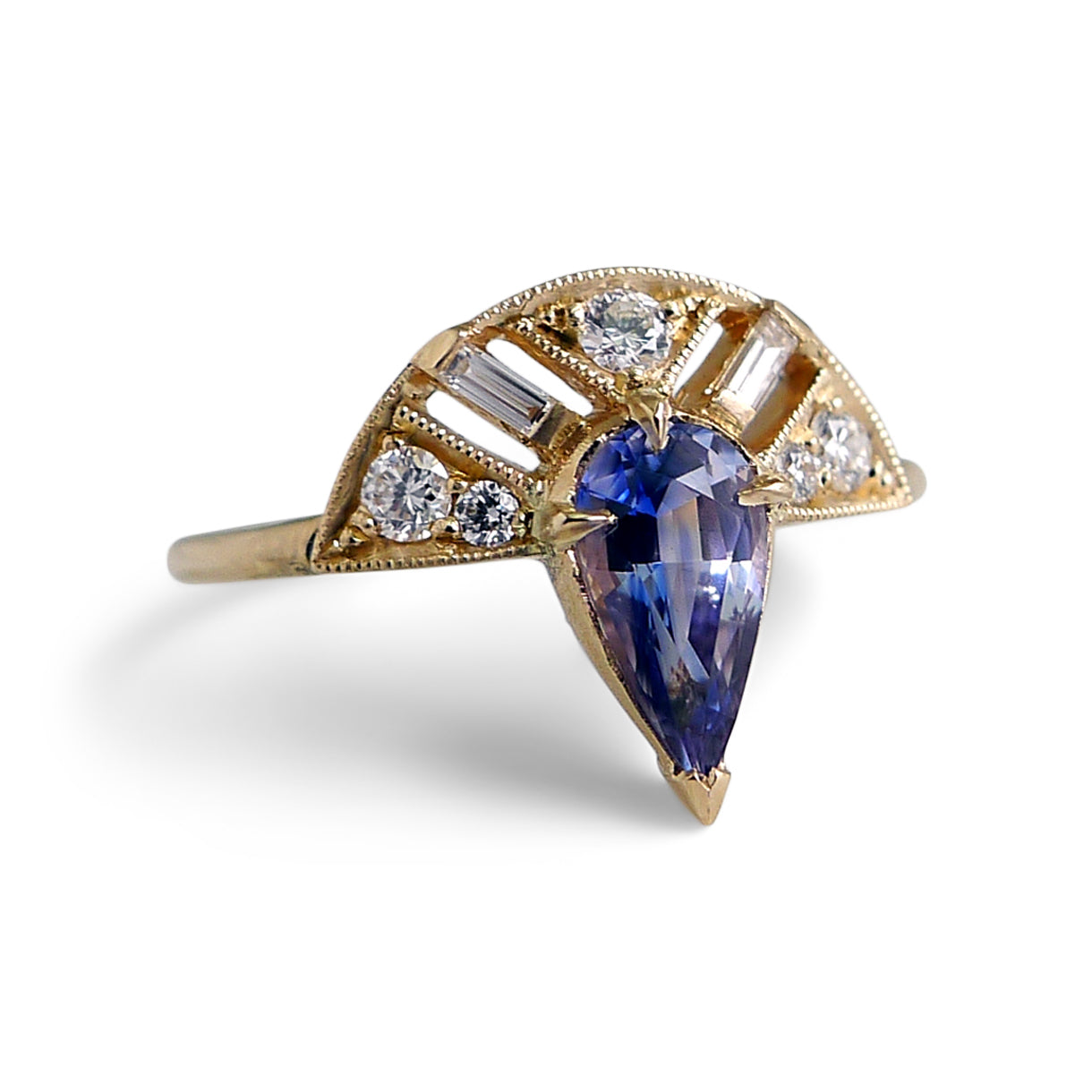 Leanne Ring With Purple Sapphire