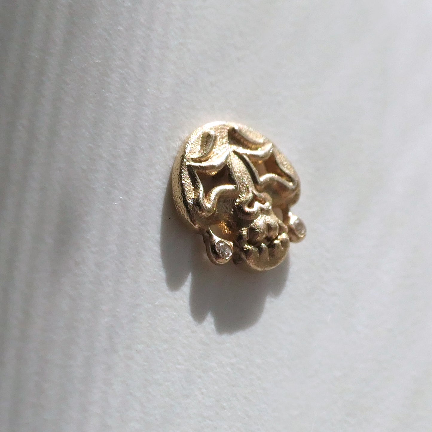 Puffy Skull Stud