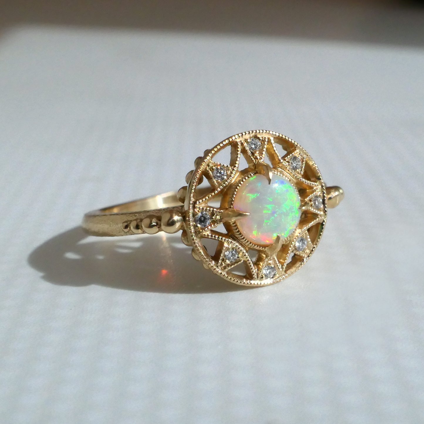 Zenith Ring With Opal