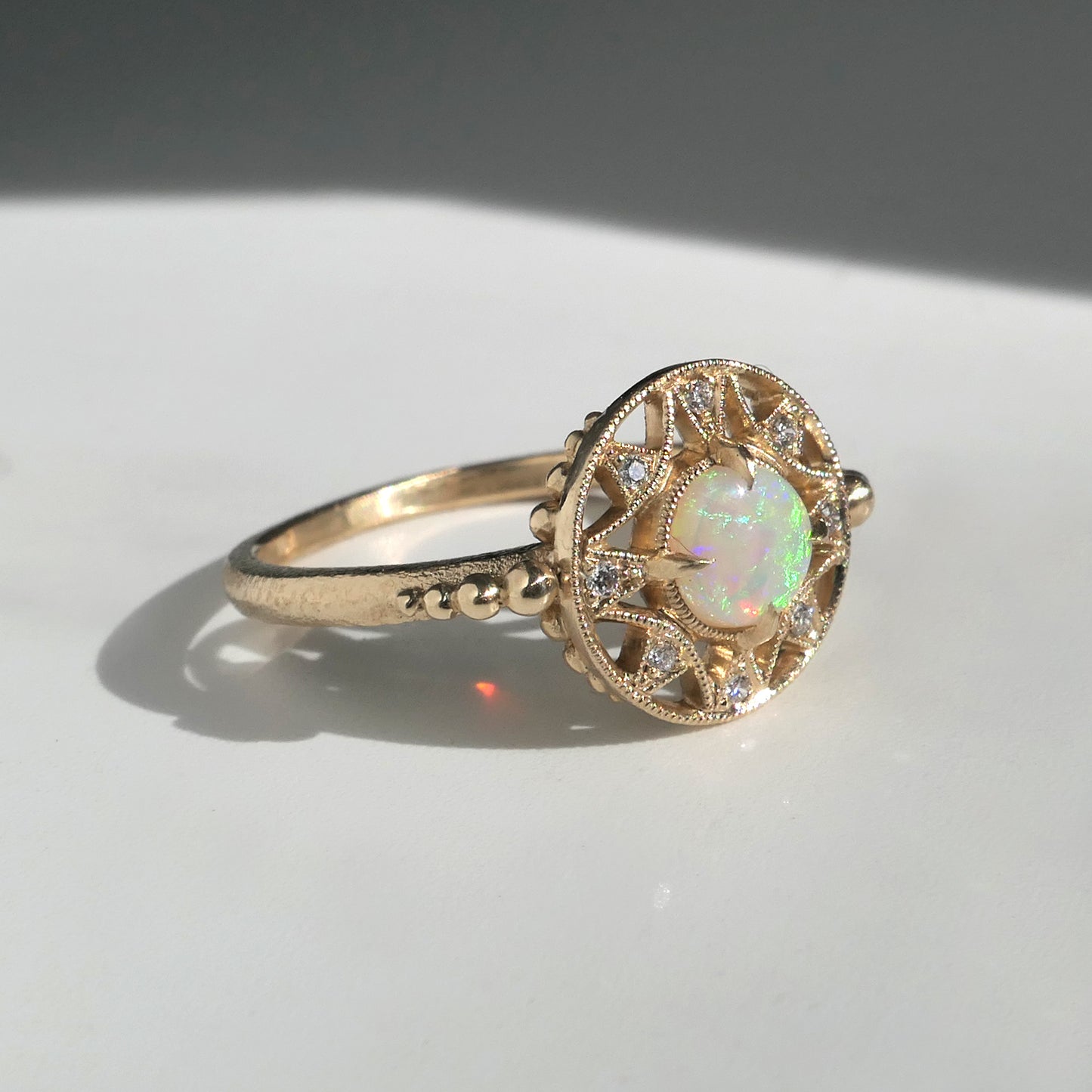 Zenith Ring With Opal