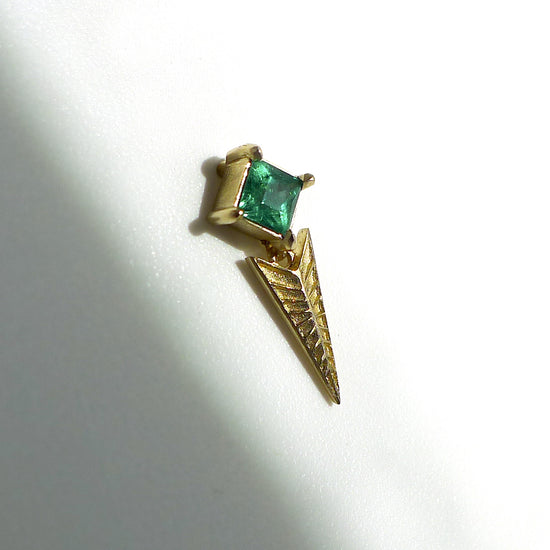 Emerald Beam Earring