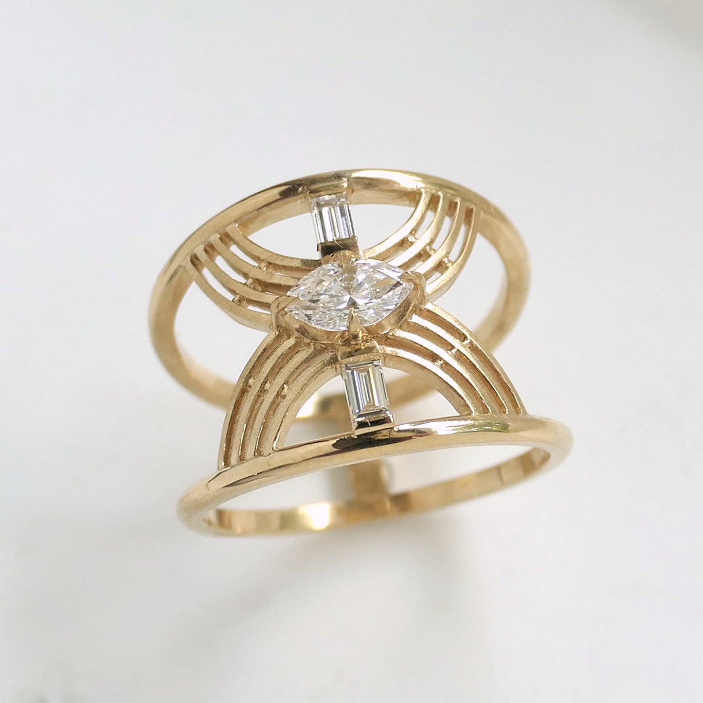 Hora Vitrum No.2 With .27ct Marquise Diamond