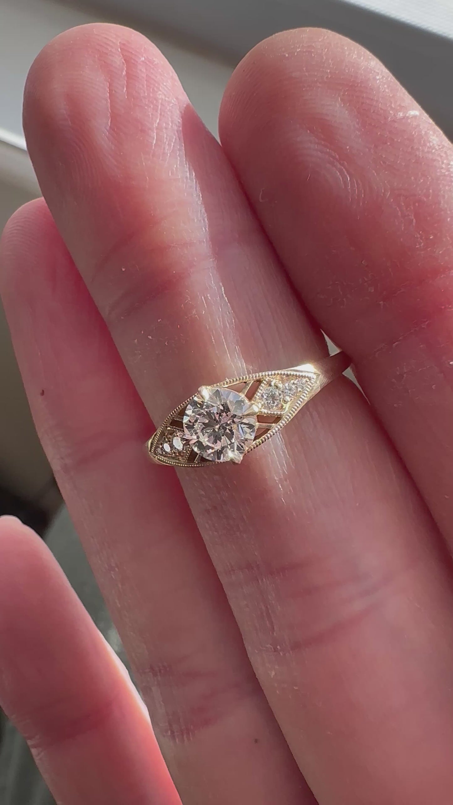 Load and play video in Gallery viewer, Tapered Isadora With .7ct Diamond
