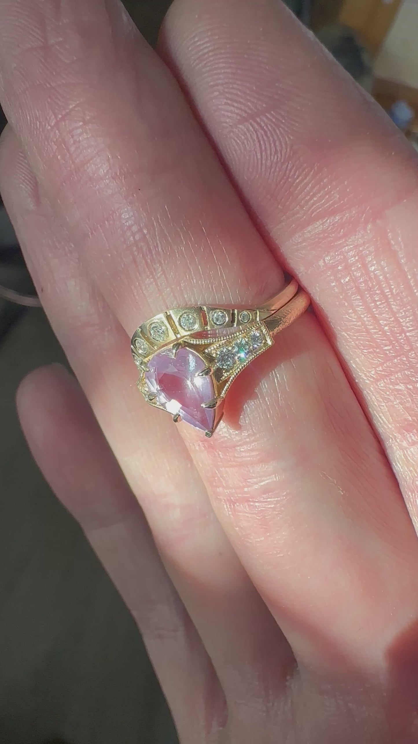 Load and play video in Gallery viewer, Keo Ring with 1.65ct Pink Sapphire
