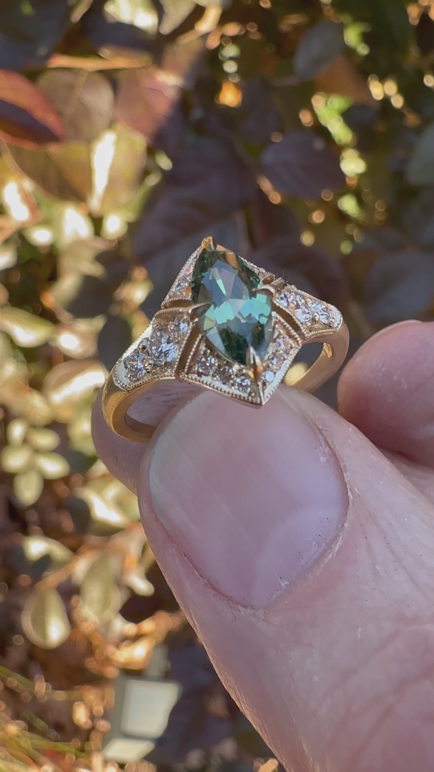 Load and play video in Gallery viewer, Jesse Ring With 1.02ct Sapphire
