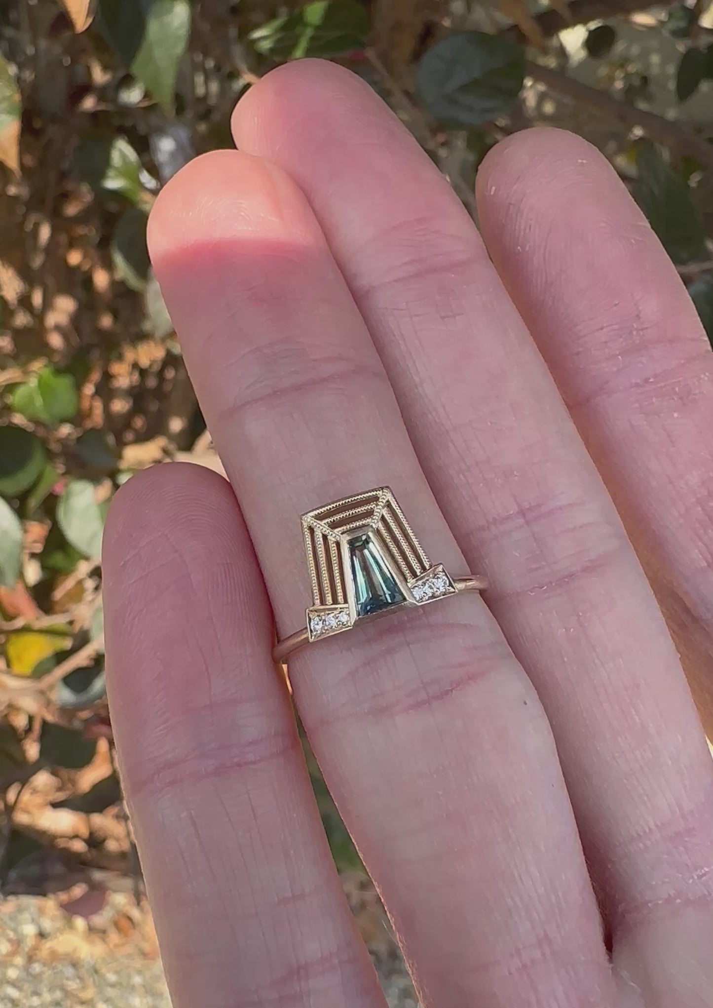 Load and play video in Gallery viewer, Coya Ring with Sapphire
