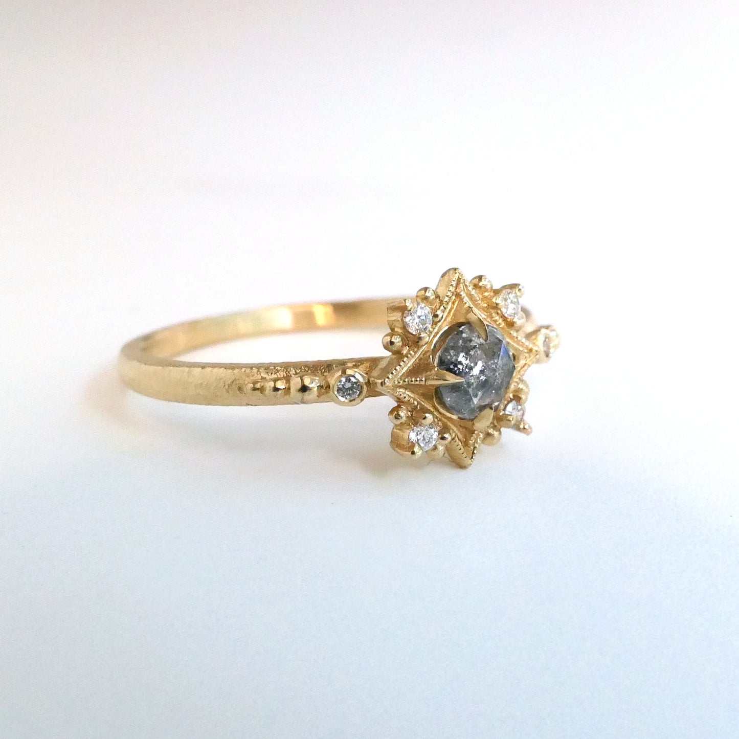 Sabine Nova w/ Salt and Pepper Rose Cut Diamond