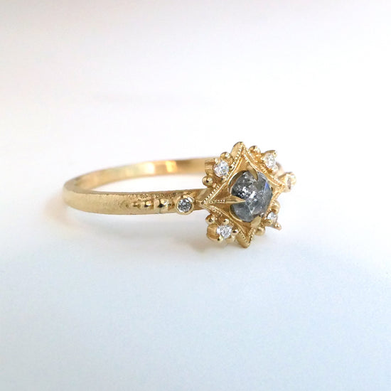 Sabine Nova w/ Salt and Pepper Rose Cut Diamond