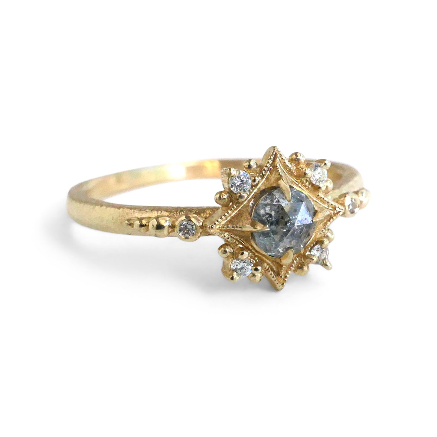 Sabine Nova w/ Salt and Pepper Rose Cut Diamond