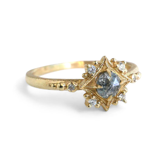 Sabine Nova w/ Salt and Pepper Rose Cut Diamond
