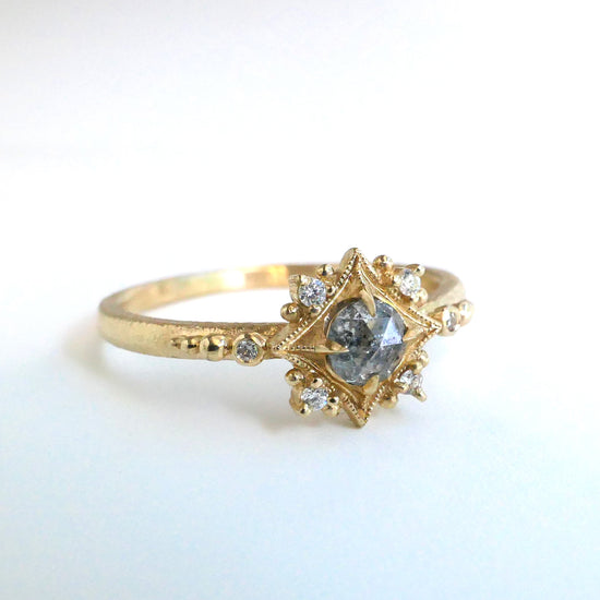 Sabine Nova w/ Salt and Pepper Rose Cut Diamond