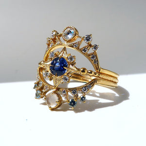 Astrid Luna with Moonstone and Aquamarines