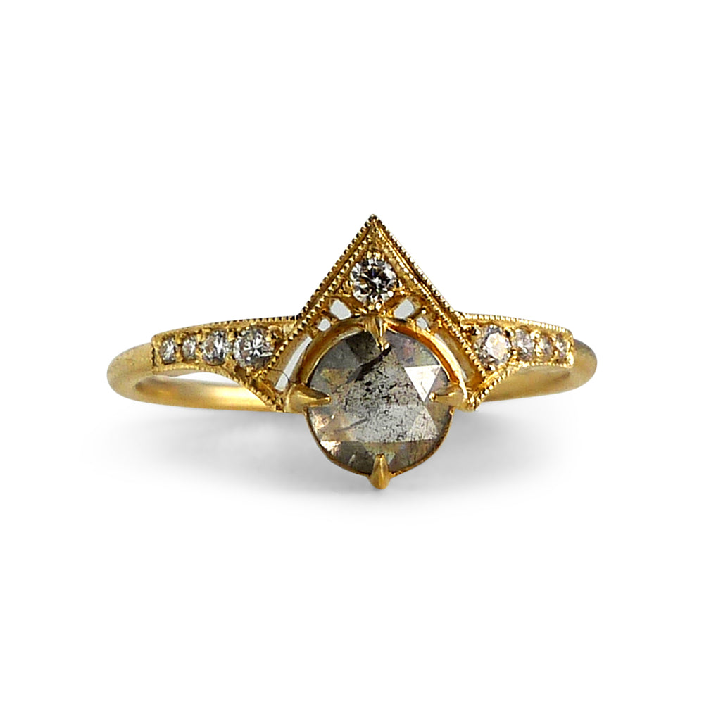 Cara Ring with Salt and Pepper Diamond