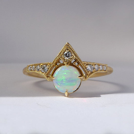 Cara Ring with Opal Cabochon