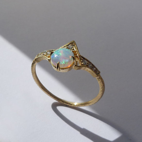 Cara Ring with Opal Cabochon