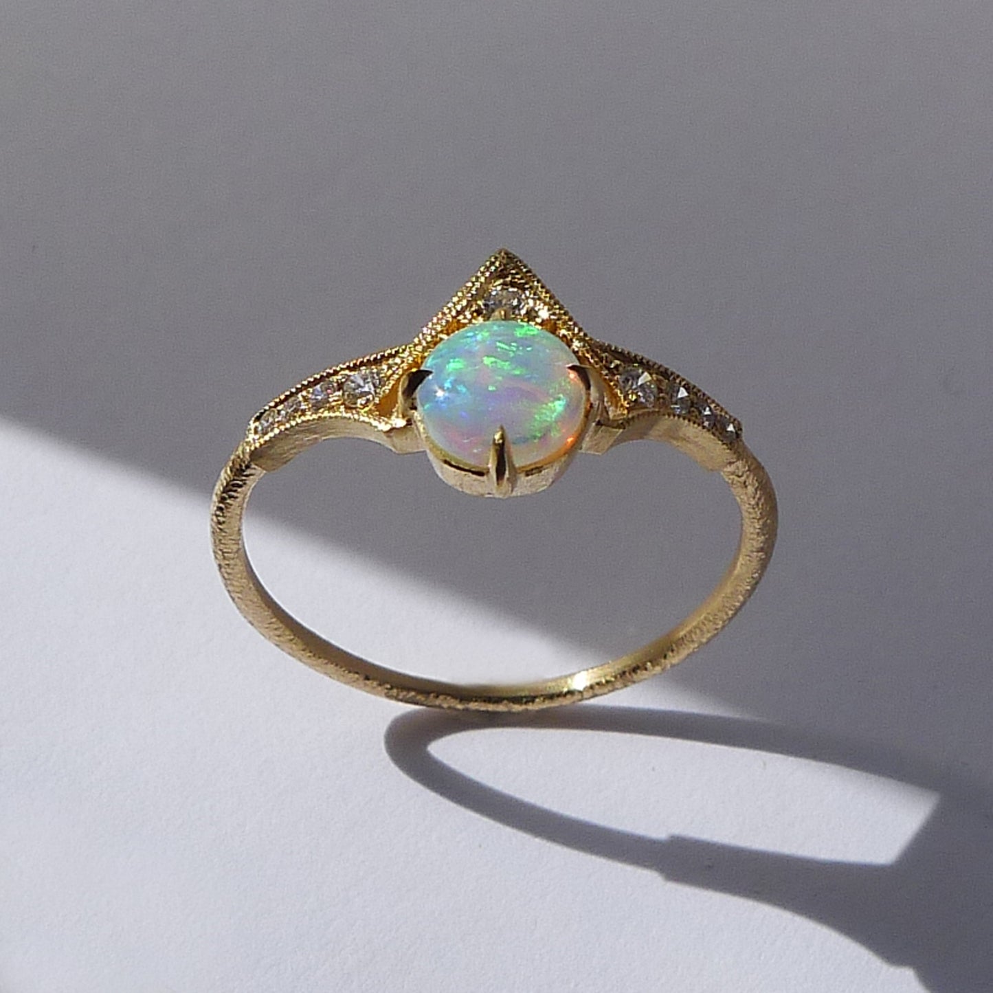 Cara Ring with Opal Cabochon