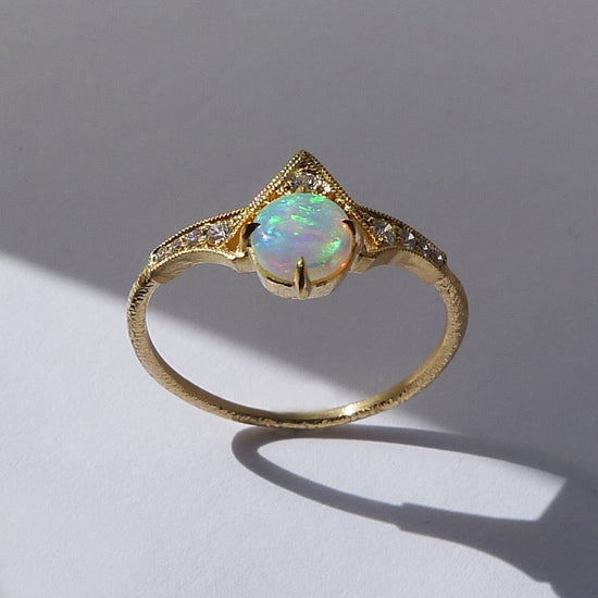 Cara Ring with Opal Cabochon
