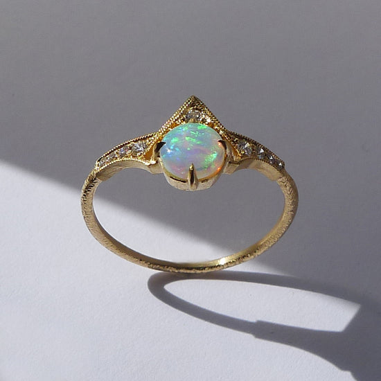 Load image into Gallery viewer, Cara Ring with Opal Cabochon
