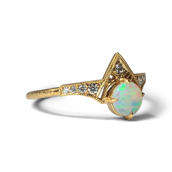 Cara Ring with Opal Cabochon