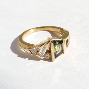 
            
                Load image into Gallery viewer, Composition Ring No.5 With Trapezoid Sapphire
            
        