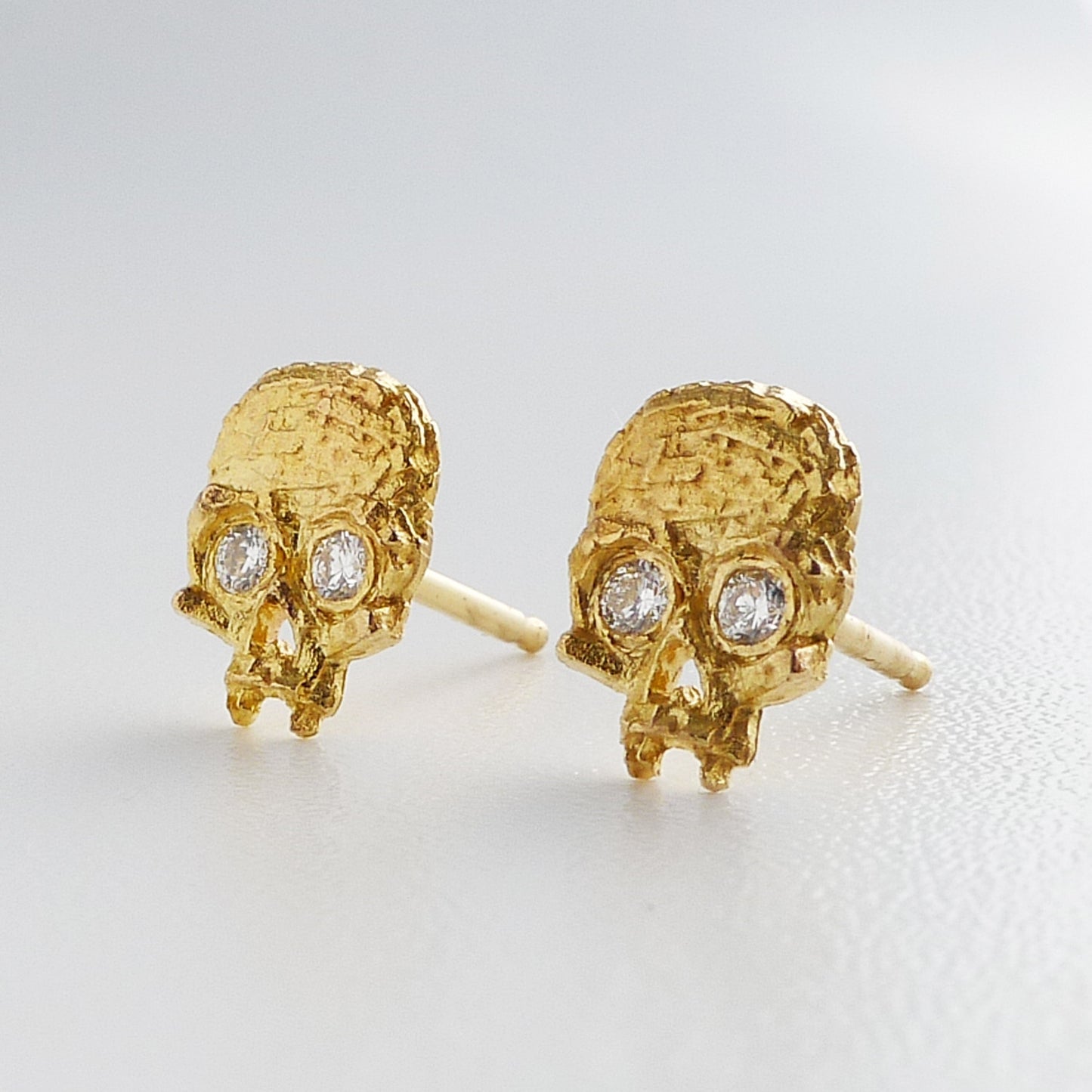 Cubist Skull Diamond Studs