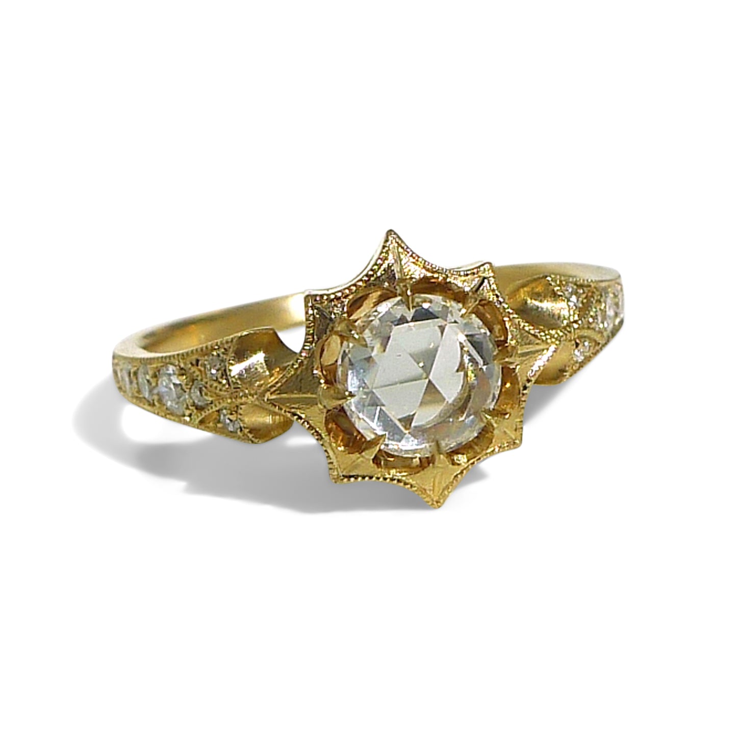 Load image into Gallery viewer, Dione Ring With White Rose Cut Diamond
