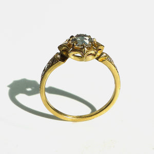 Dione Ring With White Rose Cut Diamond
