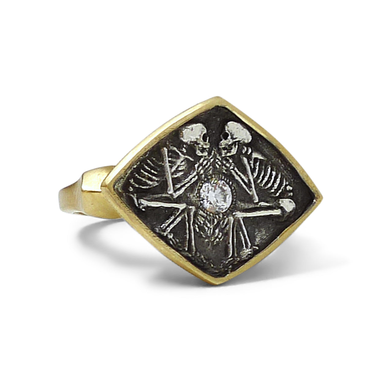 Dulcis Mortem Ring with 14k and Oxidized Silver