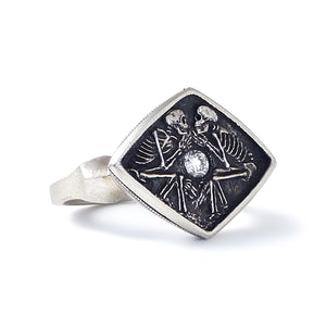 Dulcis Mortem Ring with Oxidized Silver