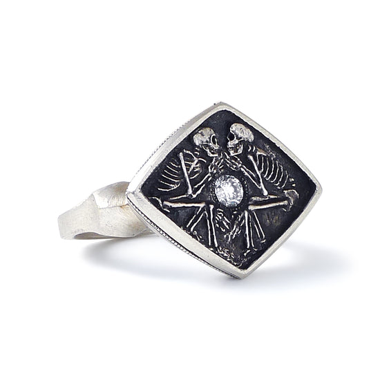 Dulcis Mortem Ring with Oxidized Silver