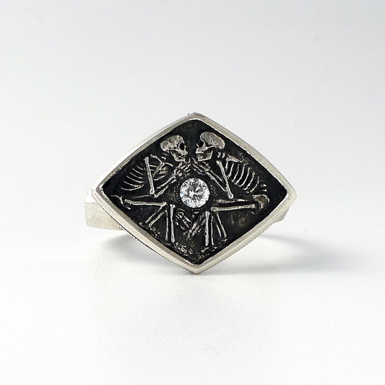 Dulcis Mortem Ring with Oxidized Silver