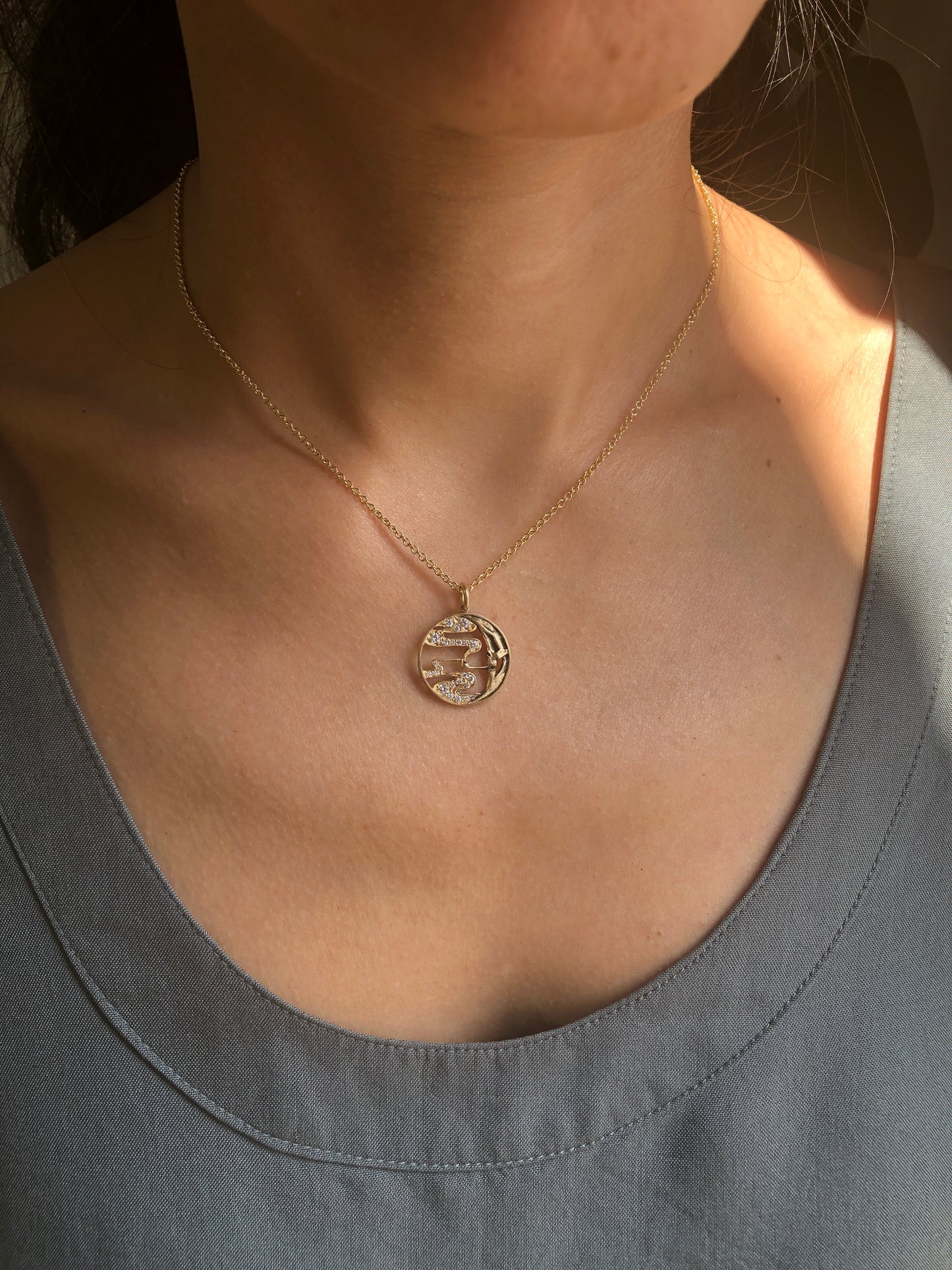 Smoky Moon Pendant