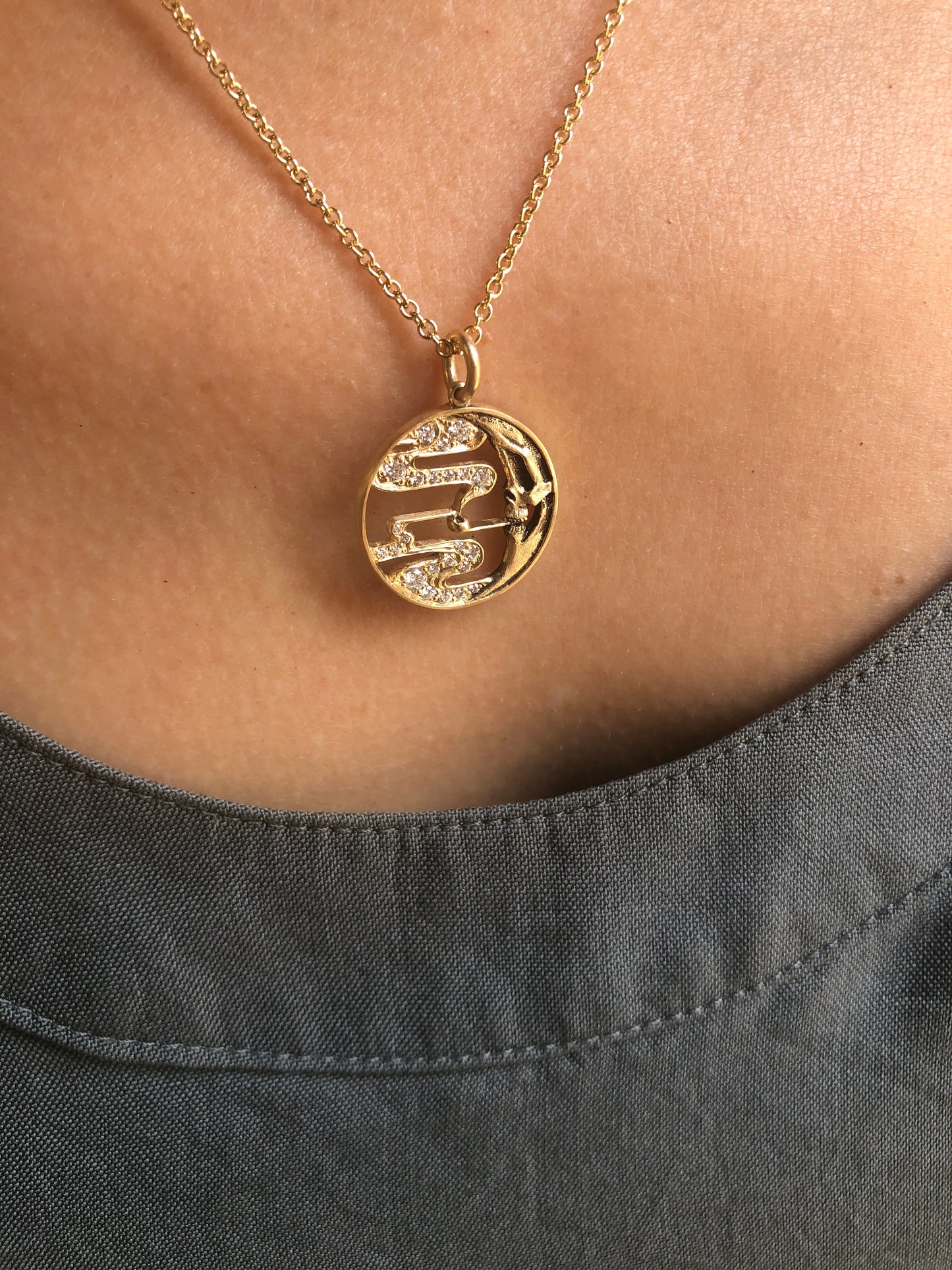 Smoky Moon Pendant