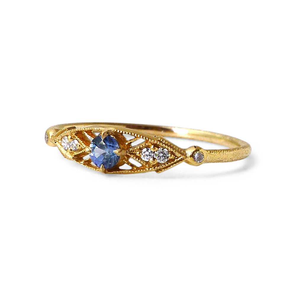 
            
                Load image into Gallery viewer, Minima Ring w/ Blue Sapphire
            
        