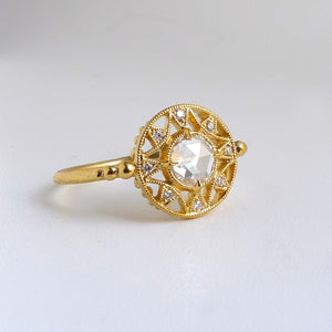 Zenith Ring w/ White Rose Cut Diamond