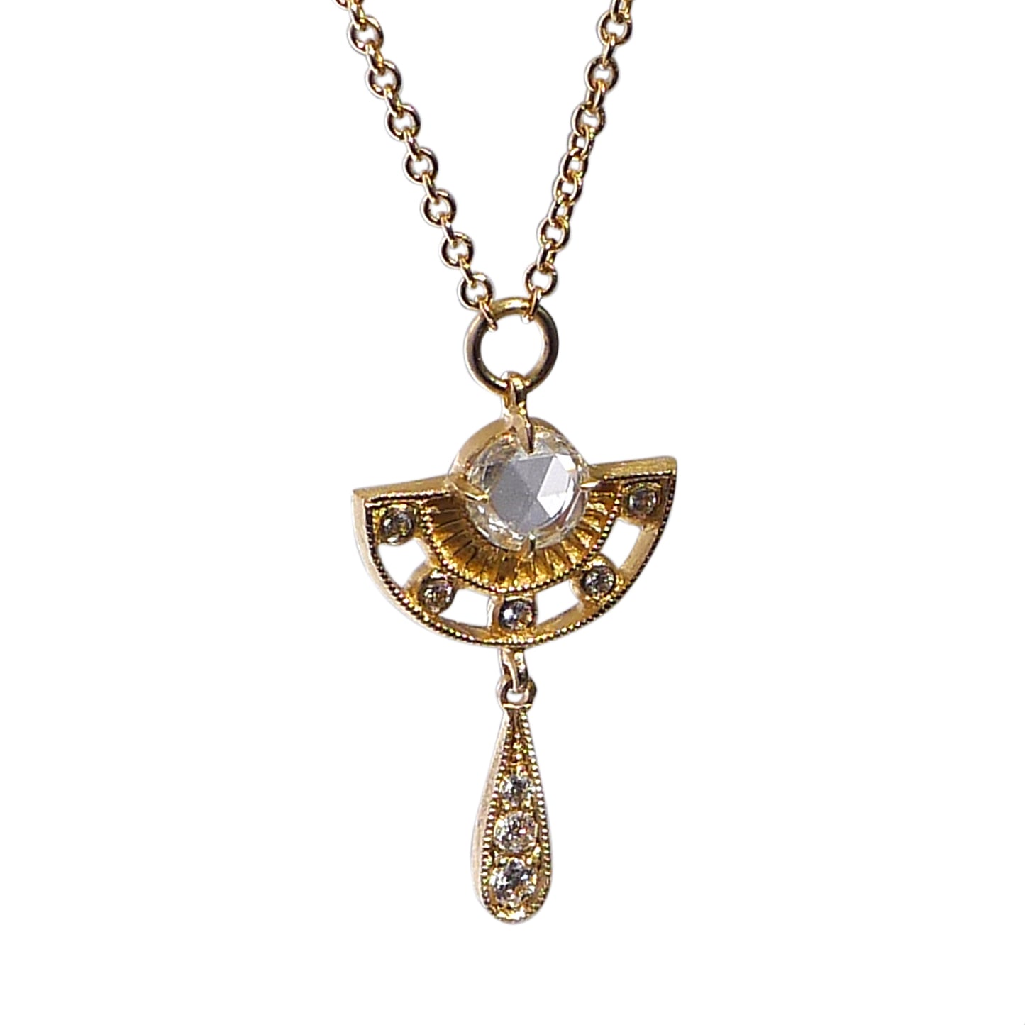 Arden Pendant with Diamond Drop