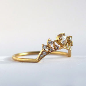 Astrid Luna Ring with White Diamonds