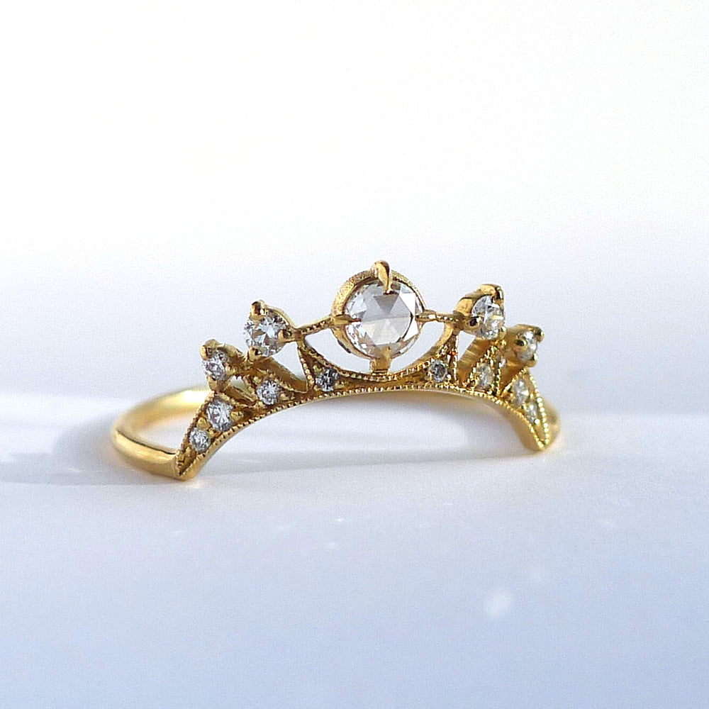 Astrid Luna Ring with White Diamonds