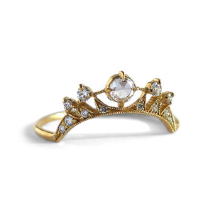 Astrid Luna Ring with White Diamonds