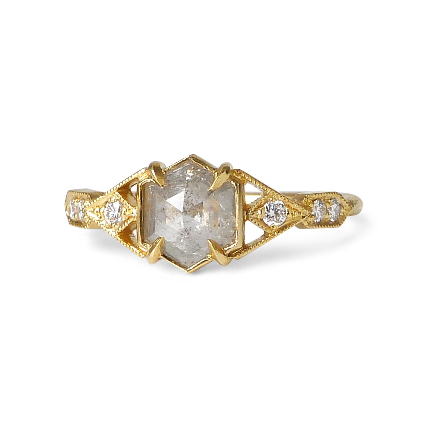 Casia Vestra Ring with Icy Gray Diamond