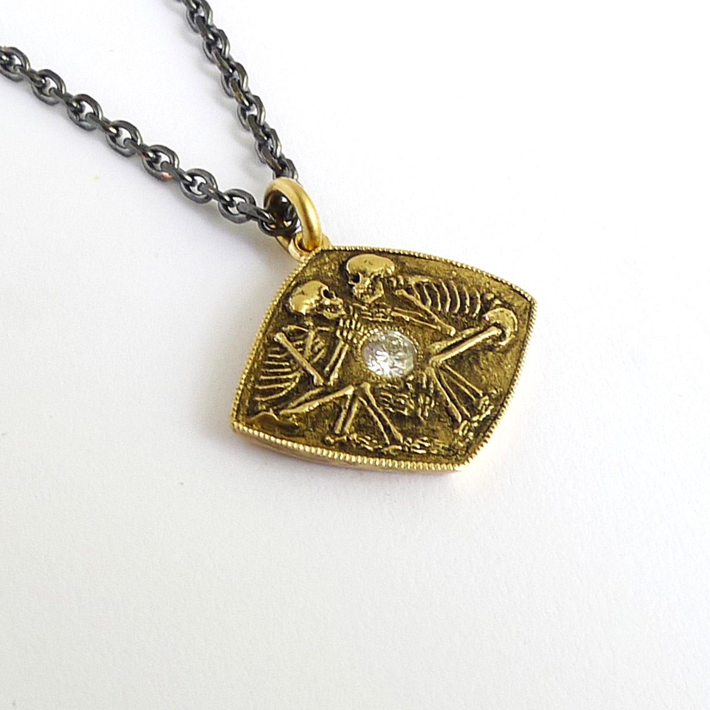 Dulcis Mortem Pendant with Oxidized Silver Chain