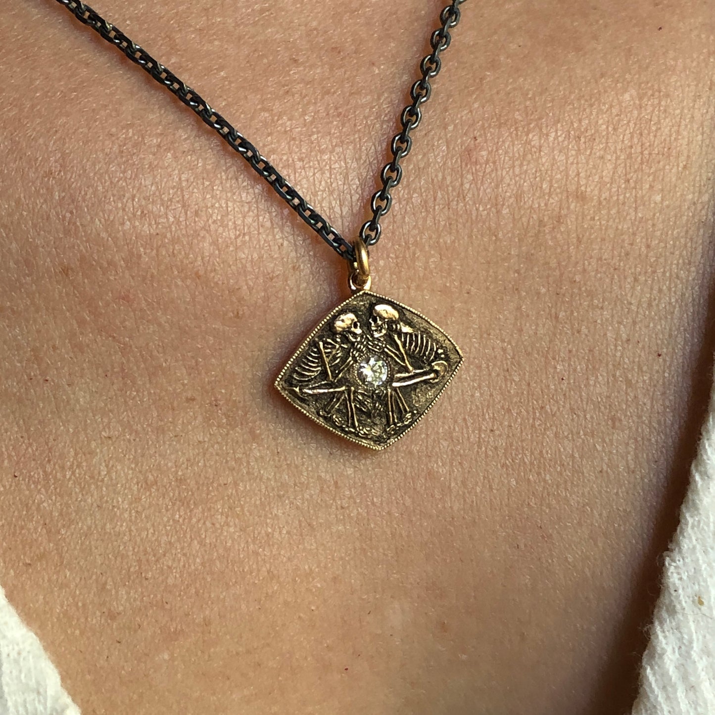 Dulcis Mortem Pendant with Oxidized Silver Chain