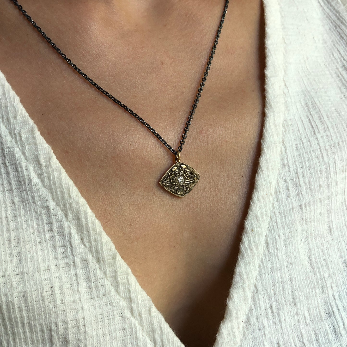 Dulcis Mortem Pendant with Oxidized Silver Chain